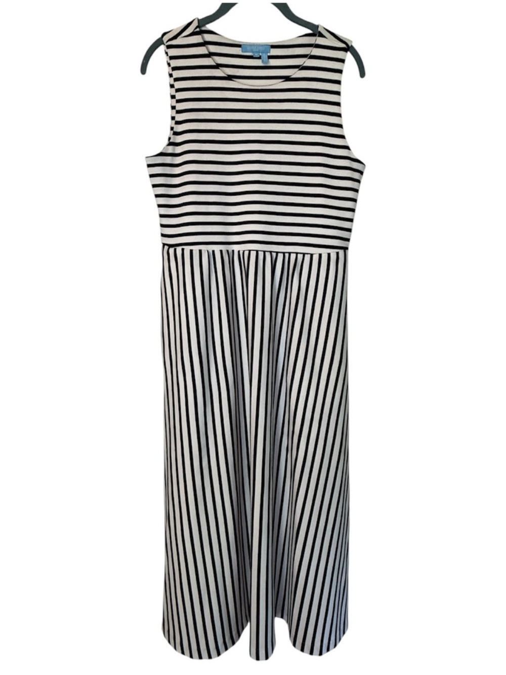Draper James Black & White Striped Dress